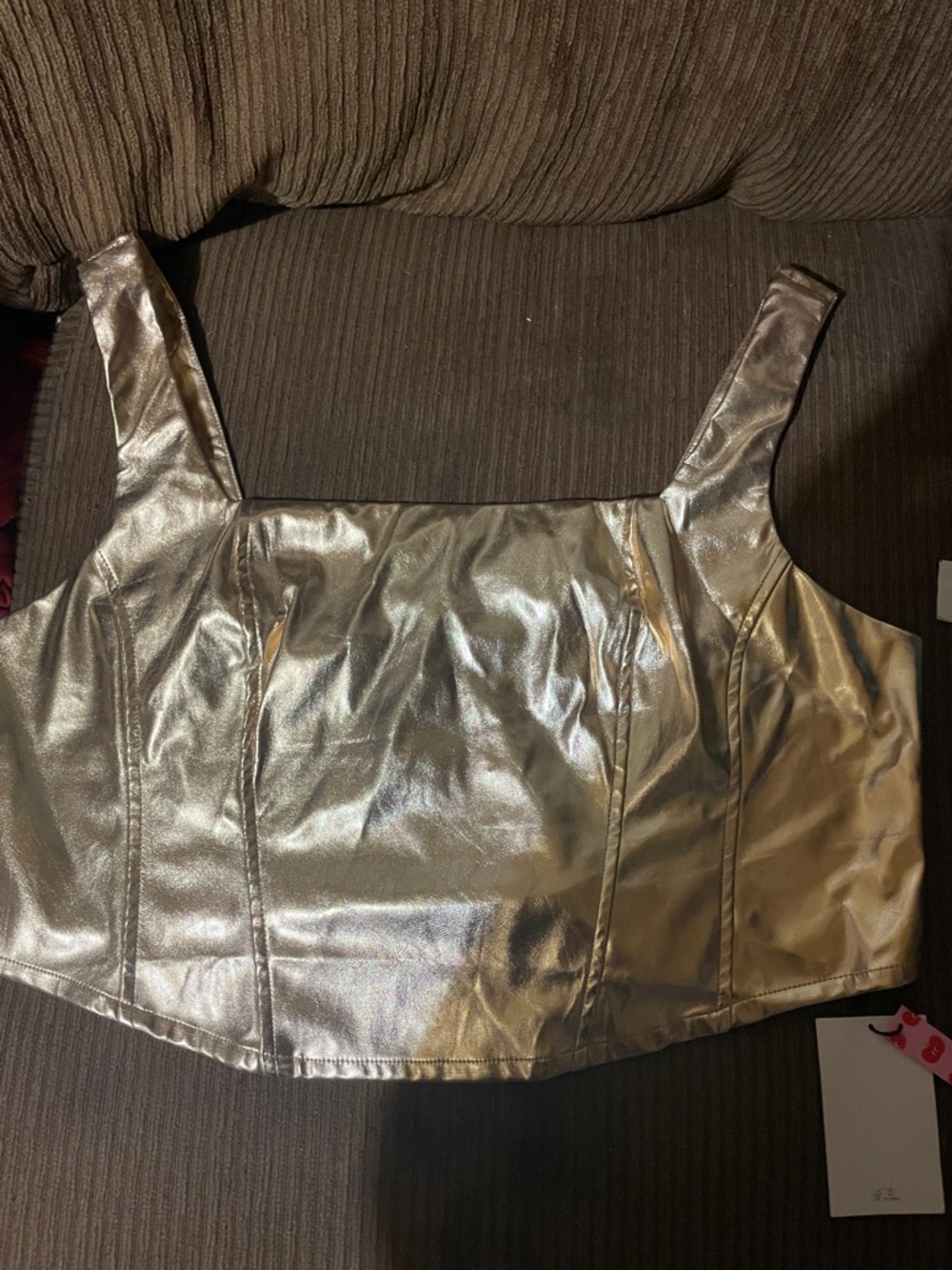Metallic Gold Crop Top